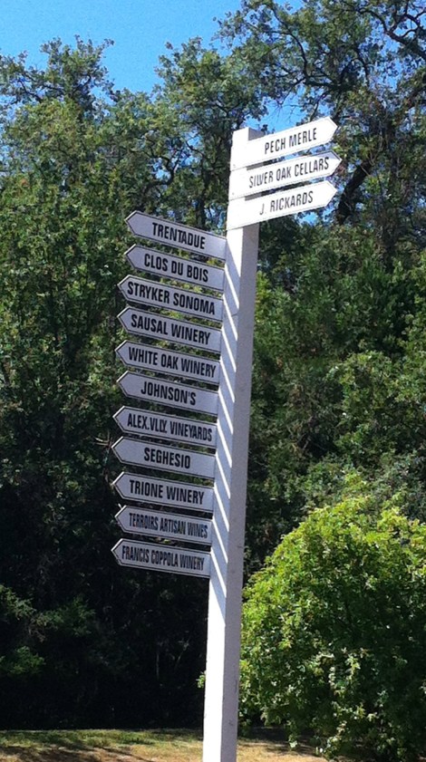 Sonoma Winery Signs
